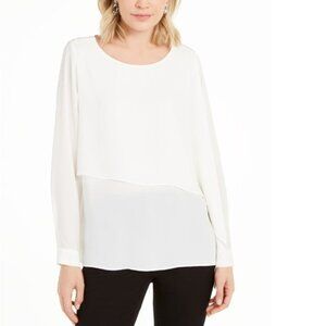 🎁Alfani Asymmetrical-Overlay Blouse